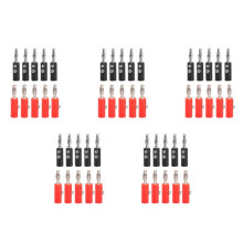 4mm Insulated Banana Plugs Connectors Jack New 50Pcs Red + Black