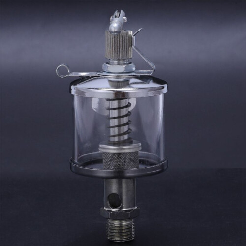 6X 50ML Engine Machine Lubricator Oil Gravity Drip Feed Oiler Clear+Silver 1