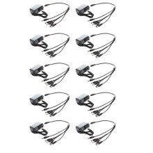10X 9V Effect Pedal Power AC Adapter US Plug with 5 Way Chain Splitte Cable