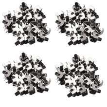 80 Pcs Momentary Right Angle Tactile Tact Push Button  6 x 6mm x 8mm
