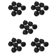 35 Pcs. 8mm Hole Black Gas Stove Cooker Rotary Knobs for the Kitchen
