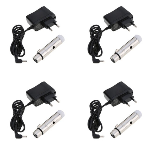 4X Wireless Receiver Female XLR LED Lighting for Stage Party Light, 2.4G ISM DMX512 Controller