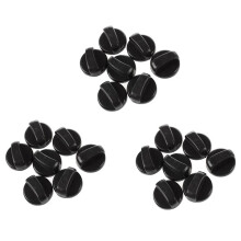21 Stueck 8mm Loch Schwarz Gasherd Herd Drehschalter Drehknoepfe fuer Die Kuechen