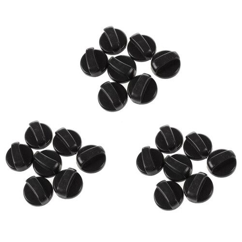 21 Pcs. 8mm Hole Black Gas Stove Cooker Rotary  Knobs for the Kitchen