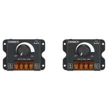 2X LED Light Adjuster  12-24V 30A/No Strobe with Knob  LED Light Bar Brightness Adjuster Dimmer