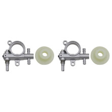 2 Set 2500/3800 Kettingzaag Onderdelen Kettingzaag Oliepomp met Worm Aandrijftandwiel Geschikt voor Kettingzaag 25CC/38CC