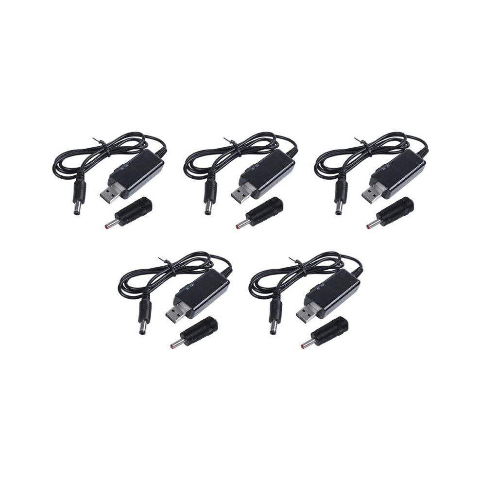 5X Usb Boost Cable 5V Step To 9V 12V Adjustable Voltage Converter 1A Step- Volt Transformer Power Regulator 6032683768377