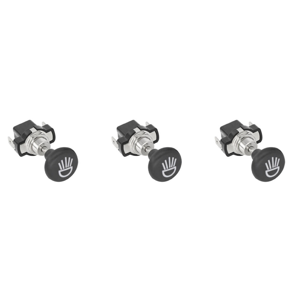 3X Universal 12V Car Push Pull Headlight Button,For Cart Club Car Ezgo 6031449033032