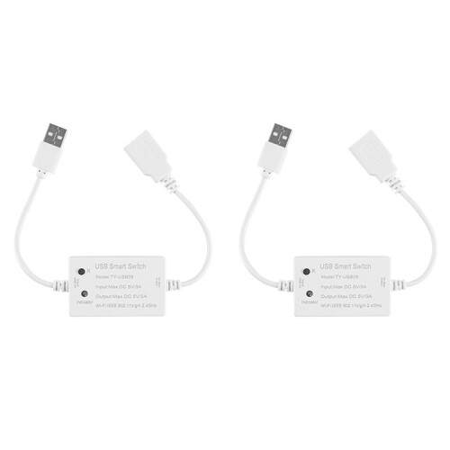 2X Tuya USB   WIFI Controller Universal Breaker Timer  Life för USB-Apparater för Alexa  Home