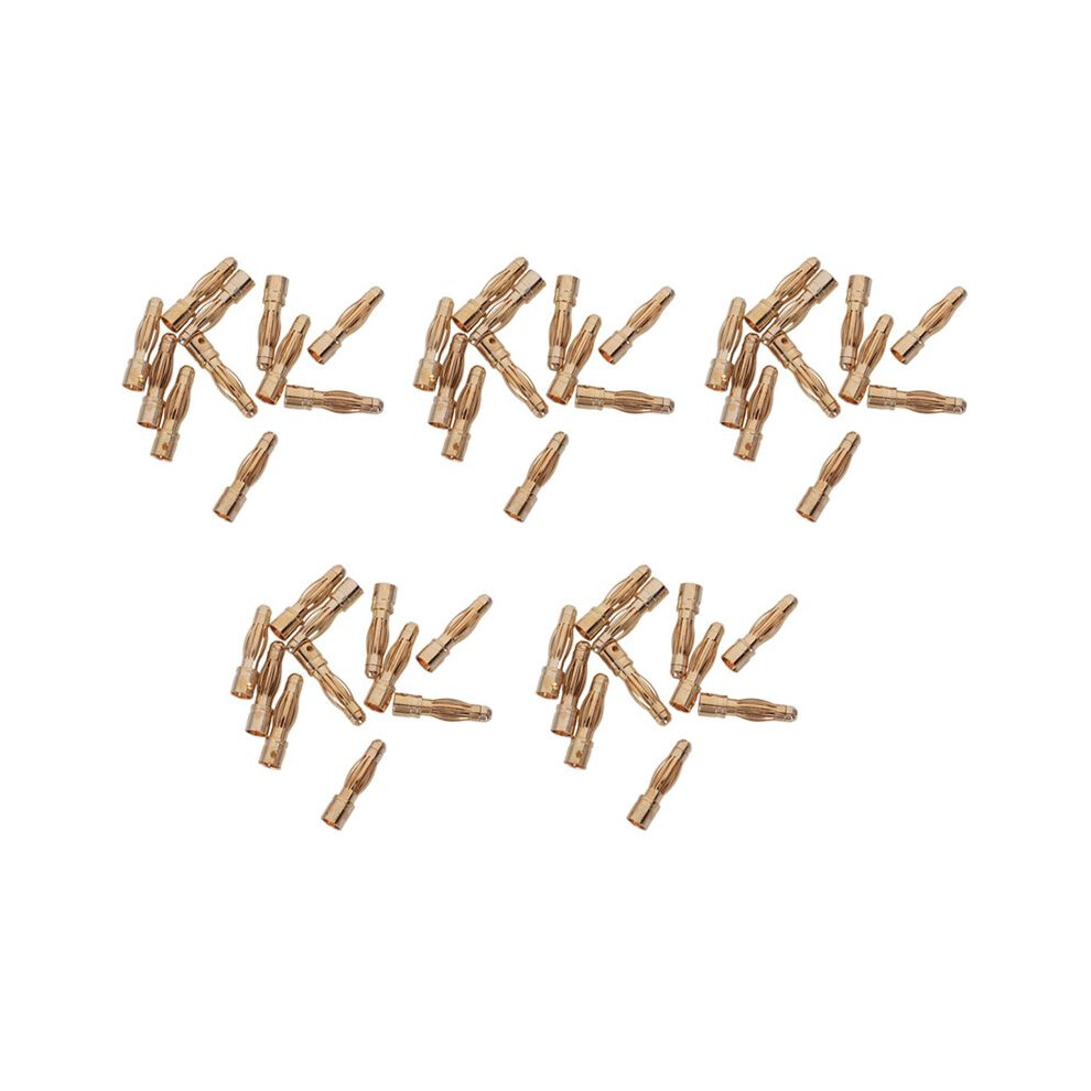 50Pcs Tone 4Mm Male Banana Plug Bullet Connector Replacements Gold 6032981966024