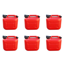 6X Tanque de Combustível de 5L para Carro Pode Poupar Recipiente de Plástico para Combustível Antiestático com Tubo para Viagem de Carro