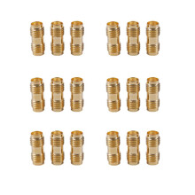 18X Gold RF Connector SMA Female to SMA Female for Two Way Radio SMA-F to SMA-F Antenna Adapter