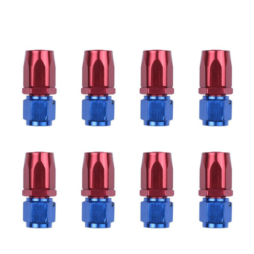 8X RAK Turbooljematningsslangkoppling:AN6 8mm