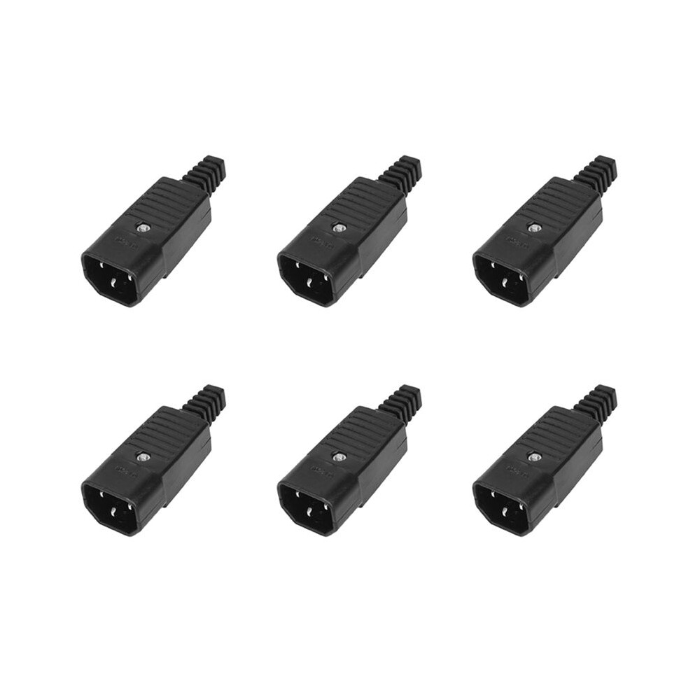 30Pcs Iec 320 C14 Power Adapter Cable Plug Rewirable Connector Socket 3Pin Male Black 6032458820170