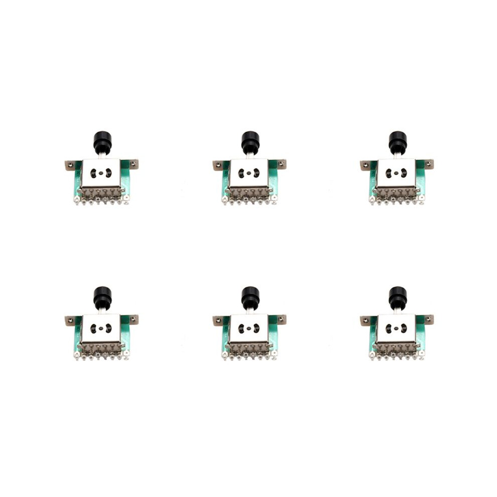 6X 3 Way Selector Switches,Guitar Pickup Toggle Lever Switches For Tele St Electric Guitar Black 6032161601387