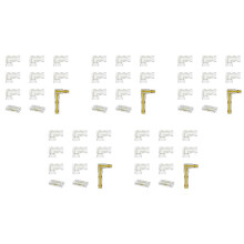 8mm COB 40Pc L-Shaped/Corner Connector,10Pc Gapless Connectors for COB LED Strip Lights,NOT for 10mm Tape Lights