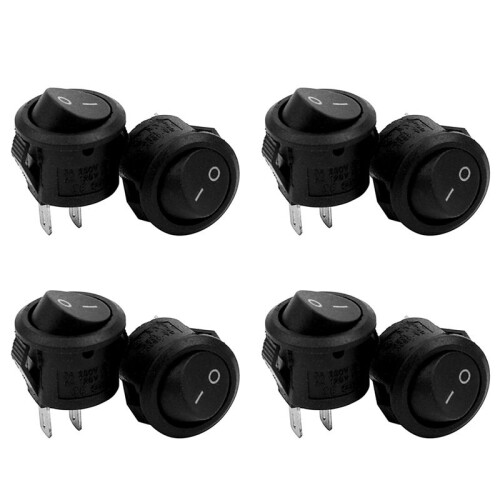 8x /Off Self Latching Press Buttons Rocker  Toggle for Car Auto Boat Black