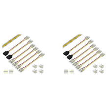 2Zestaw ZłąCza 10Mm do CCT Tunable COB LED Strip Light 3-Pinowy Zestaw do PrzedłUżAnia ZaciskóW Bez Lutowania