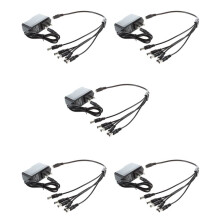 5X 9V Effect Pedal Power AC Adapter US Plug W/ 5 Way Chain Splitte Cable