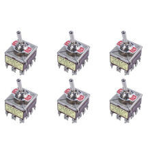 6X AC 380V 10A /OFF/ 3 Positions 12 Pin Latching Toggle 4PDT