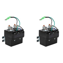 2X Winch Solenoid, Winch Solenoid 12V for 1500-5000Lb Winches ATV UTV Winch Contactor Solenoid Relay Winch Solenoid