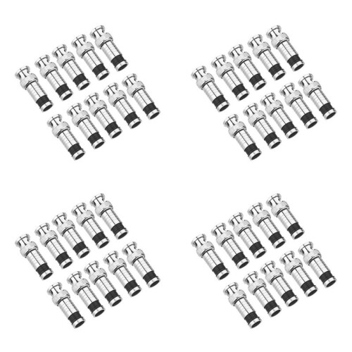 40 Pcs BNC Compression Connector for Coax RG59 Cable CCTV Cameras