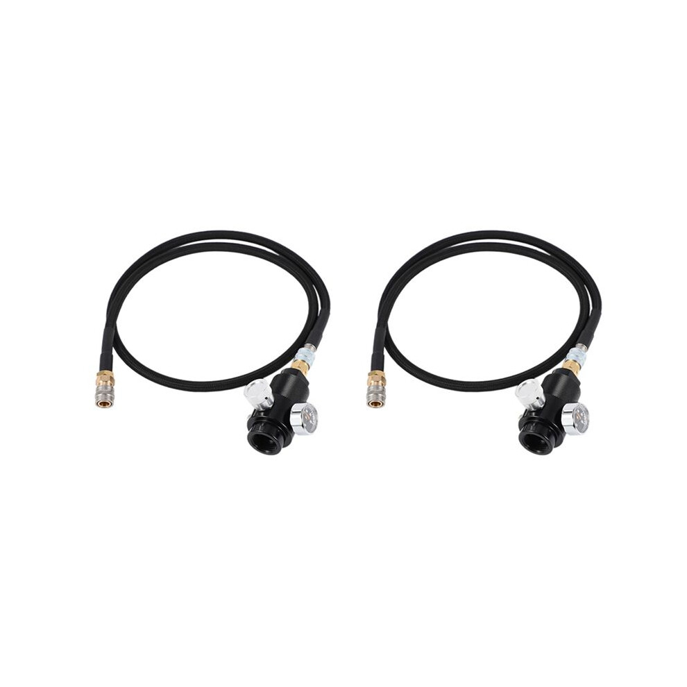 2X Regulator With 100Cm Slp Flex Remote Hose 0-200 Psi To Hpa Co2 Tank Cylinder 4712502070875