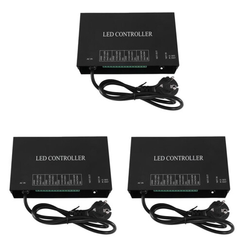 3X H802RA 4  (4096 Pixels) Artnet Controller DMX Artnet Controller WS2801 WS2811 EU Plug
