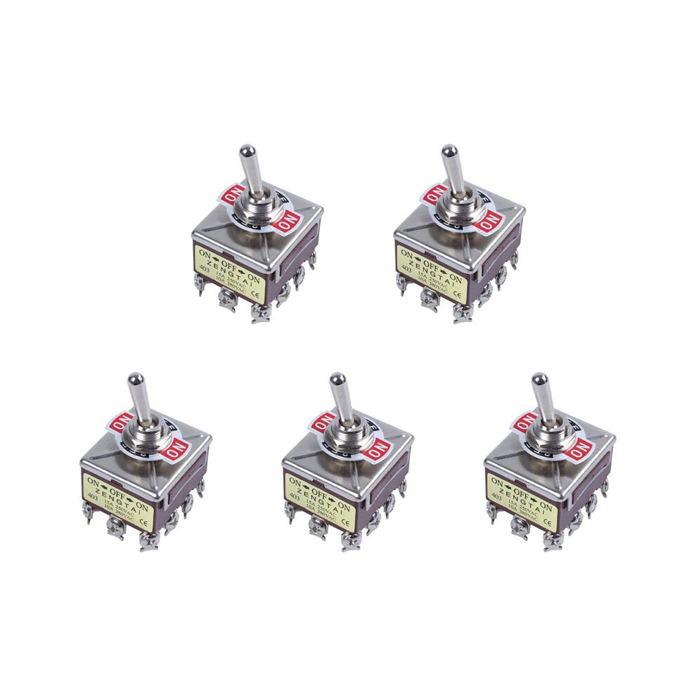 5X Ac 380V 10A /Off/ 3 Positions 12 Pin Latching Toggle 4Pdt 6032275628911