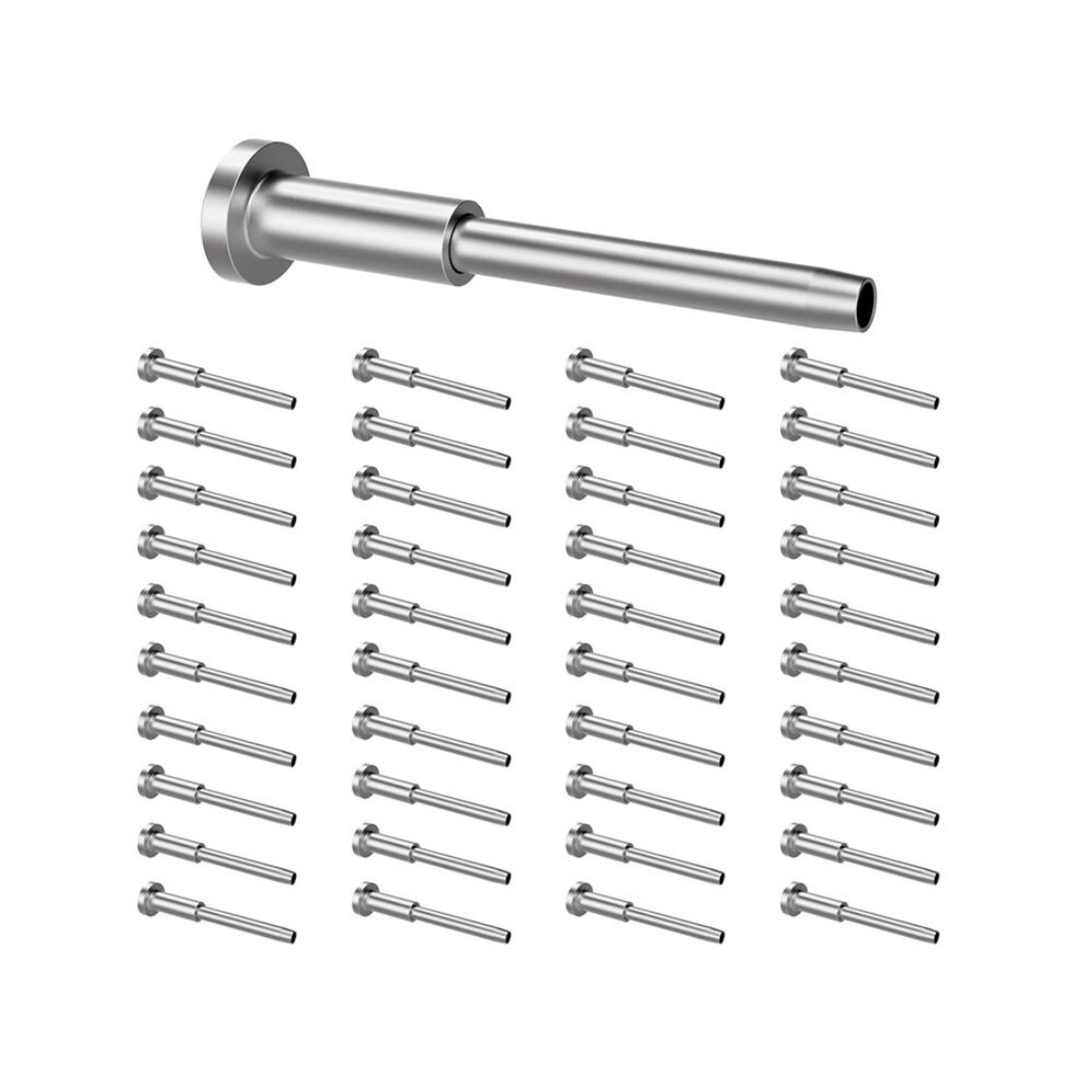 100 Pack Invisible Cable Railing Kit, T316 Stainless Steel 1/8In Invisible Receiver And Swage Stud End For Cable Railing 6032114357828