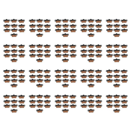 200Pcs High Knob 6 Pin 3 Position DPDT Panel Slide  0.5A 50V