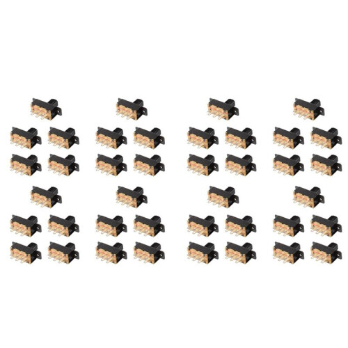 40 Pcs SS22F25-G7 2 Position DPDT 2P2T Panel Mount  Slide  Solder Lug