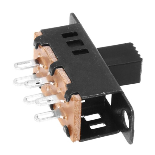 200Pcs High Knob 6 Pin 3 Position DPDT Panel Slide  0.5A 50V 1