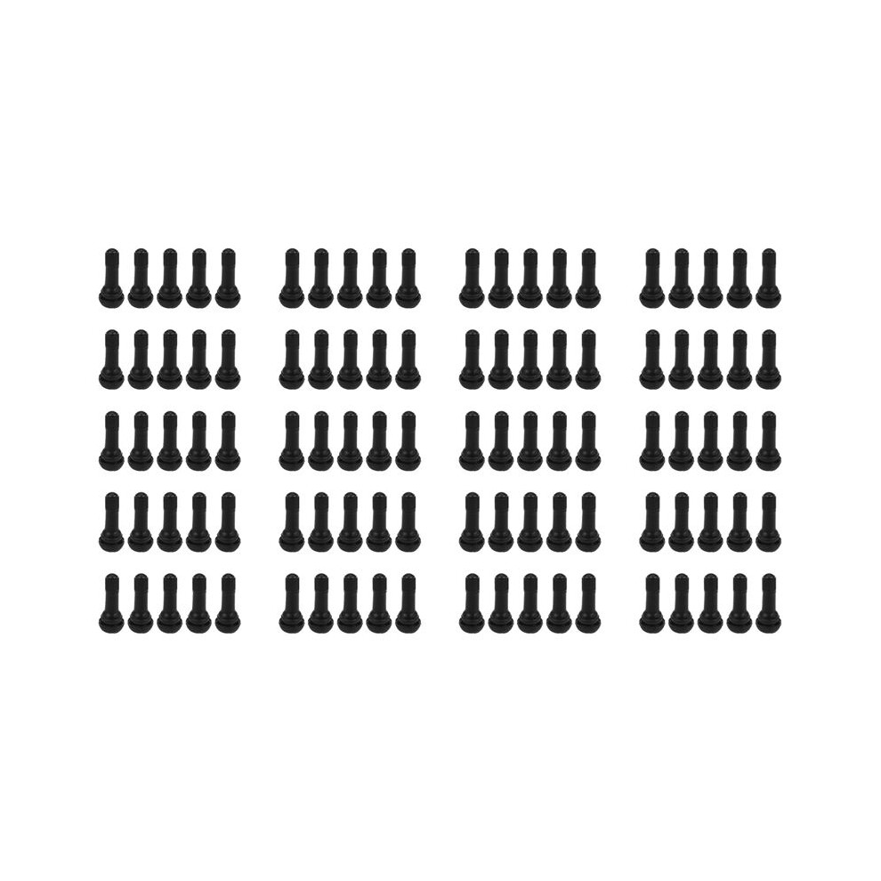 100Pcs Tr 413 Short Rubber Car Tubeless Vacuum Snap-In Tire Valve Stems Alloy 6031804353423