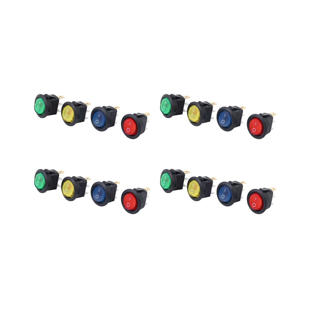 16 X 12V Led Illuminated Rocker -Off Toggle Spst Dash Car Boat Light 4713324181305