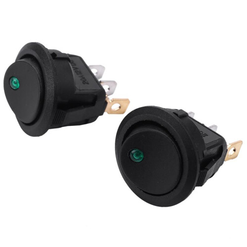 80PCS LED Dot Light 12V Car Auto Boat Round Rocker /OFF TOGGLE SPST 2