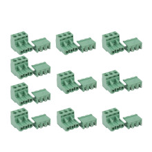 10 Sztuk 5.08Mm Pitch 3Pin Wtykowa ŚRUBA ZłąCze Listwy Zaciskowej PCB KąT Prosty