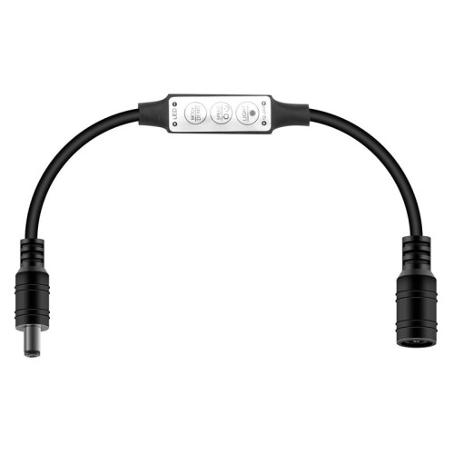 Low-profile Inline Controller  3 Key Dimmer  for LED Strip Light Black