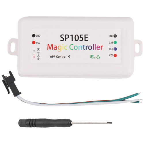 SP105E Wireless  Controller APP WS2811 WS2812B WS2801 SK6812 APA102 Individually Addressable Programmable LED Strip Pixel Module Panel Light