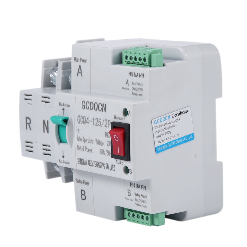 Dual-Power Automatic Transfer  2P 100A Household 35mm Rail Installation 2