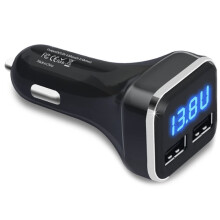 Car Charger Volt Meter Car Battery Monitor with LED Voltage & Amps Display, for 11 / Xs , S20 / S10