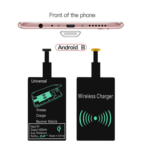 Wireless Charging Receiver Universal Fast Wireless Charger Adapter(for Micro-USB B) 1