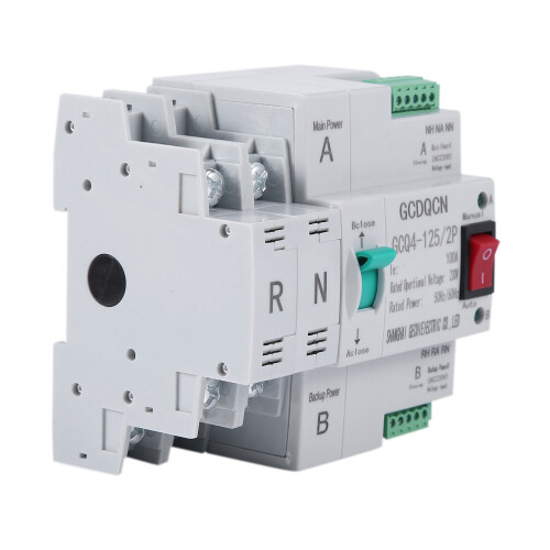 Dual-Power Automatic Transfer  2P 100A Household 35mm Rail Installation 1