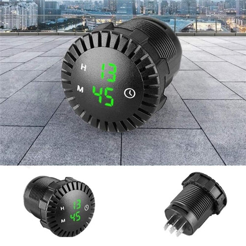 Automotive LED Electronic Clock Digital Display Table Universal Car Supplies Red Light 1