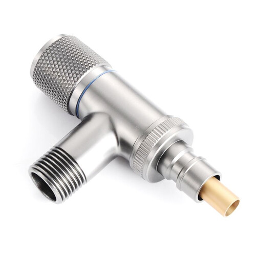 Washing Machine Automatic Water Stop Valve Solid Brass Single Cold Wall Mounted Cold Water Outlet Basin Silver 1
