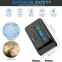 2PCS 3 12V RV USB Outlet 90W, Dual PD3.0 Type-C Quick Charge 72W & USB QC3.0 18W Panel Wall Mount