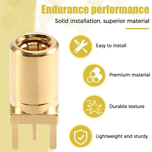 10Pcs SMB PCB Mount Connector SMB Female RF Coaxial Adapter 1
