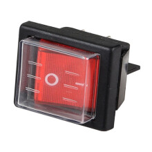 1PC 36X29Mm SPST 4 Pin Waterproof Boat Rocker  for Industrial Vacuum Cleaners with Waterproof Cover