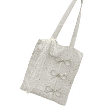 Sac à main spacieux pour femmes, décor d'arcs-Blanc