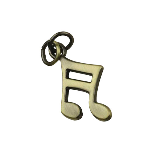 Pendentif élégant en forme de Note de musique, breloque-Bronze